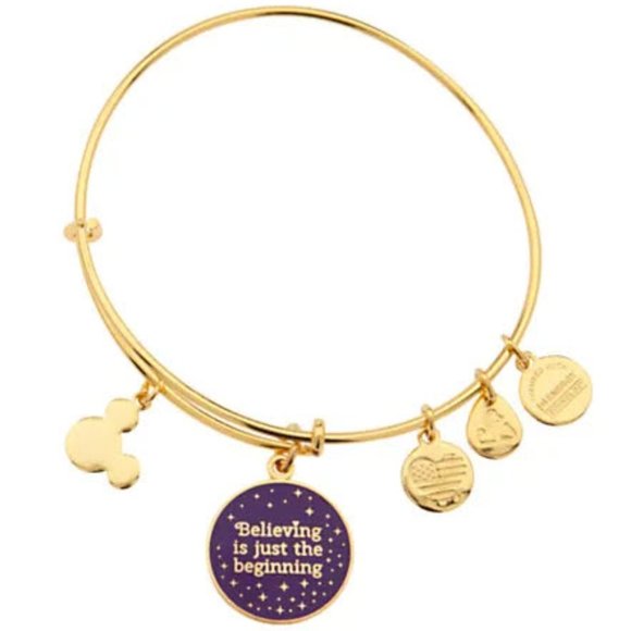NWOT - Alex and Ani Disney Bracelet (Tinker Bell Quote) - Picture 1 of 4